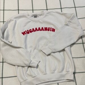 White Wisconsin Sweatshirt